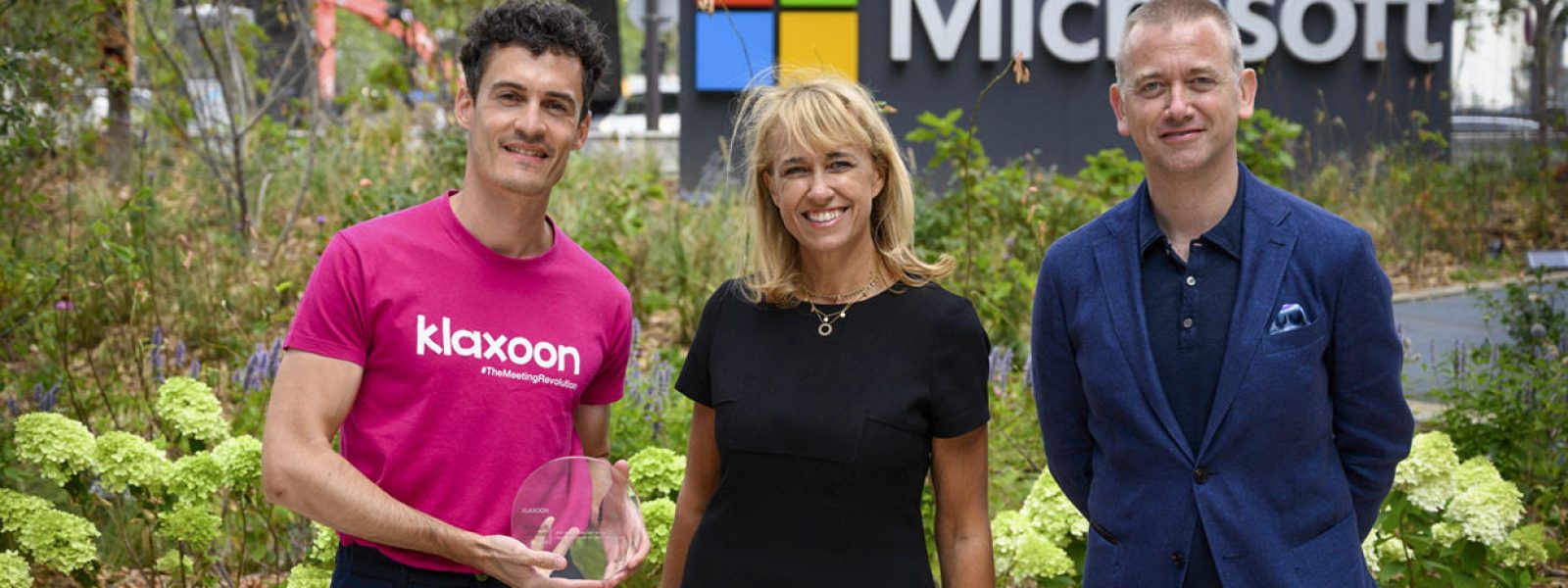 Remise du prix Partner of The Year 2020 de Microsoft, en présence d’Agnès Van de Walle, directrice Partenaires et Start-ups et de Carlo Purassanta, Président de Microsoft France.